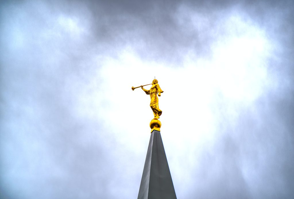 Angel Moroni at mormon temple